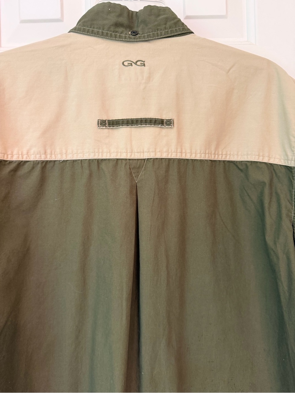 GameGuard Short Sleeve Padded Recoil Shooting Shirt, Button, Olive & Tan, Sz XL - Picture 6 of 13